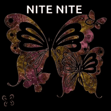 nite nite goodnight butterflies glitters sparkle