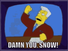 The Blizzards Aren'T Slowing GIF - The Simsons Blizzards Forecast GIFs