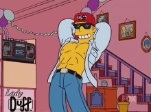Duff Man - The Simpsons GIF - The Simpsons Duff Man Hump GIFs