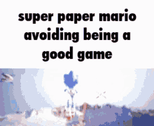 Super Paper Mario Avoiding GIF - Super Paper Mario Avoiding Sonic GIFs