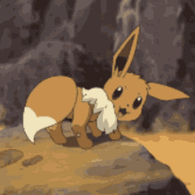 Eevee Pokemon Brush GIF - Eevee Pokemon Eevee Brush GIFs