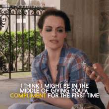 I Think I Might Be In The Middle Of Giving You A Compliment For The First Time GIF - I Think I Might Be In The Middle Of Giving You A Compliment For The First Time Stevie Budd GIFs