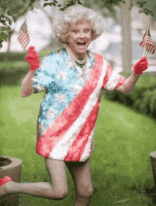Phyllis Diller Independence Day GIF - Phyllis Diller Independence Day America Flags GIFs