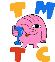 Giving A Toast And Winking, "You Know What I Mean?" Sticker - Jean Pierre Wink Tongue Out Stickers