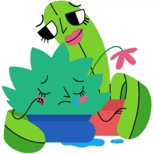 flora friends sad comfort plants friends