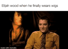 Wigs Elijah Wood GIF - Wigs Elijah Wood Laugh GIFs