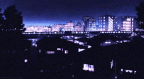 Anime City GIF - Anime City Bridge - Descubre & Comparte GIFs