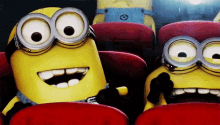 minion laughing excited movie watching movie