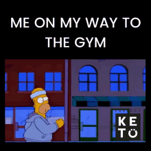 gym gym time work out working out homer simpson
