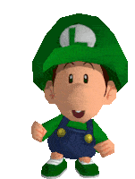 Baby Luigi Super Mario Bros Sticker - Baby Luigi Luigi Super Mario Bros Stickers