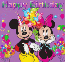 happy birthday minnie mouse balloons party hat mickey mouse
