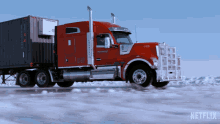 Truck Driving Through Snow The Ice Road GIF - Truck Driving Through Snow The Ice Road Driving On An Ice Road GIFs