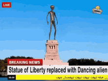 Howard The Alien Statue Of Liberty GIF - Howard The Alien Alien Statue Of Liberty GIFs