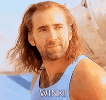 Long Hair Handsome GIF - Long Hair Handsome Wink GIFs