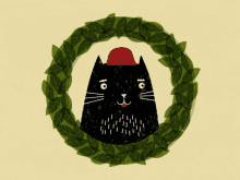 wreath cat