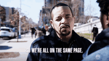 So Were All On The Same Page Ice T GIF - So Were All On The Same Page Ice T Odafin Tutuola GIFs