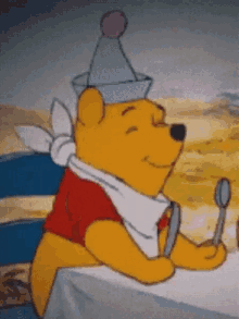 winnie the pooh waiting feed me tom and jerry enjoy your meal
