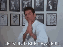 Kramer Seinfeld Karate GIF - Kramer Seinfeld Karate Lets Rumble GIFs