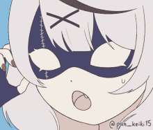Sakamata Chloe Masked GIF - Sakamata Chloe Masked Unmasked GIFs