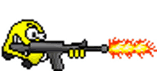 smiley emoji rifle gun shooting