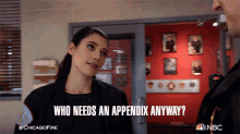 Who Needs An Appendix Anyway Violet Mikami GIF - Who Needs An Appendix Anyway Violet Mikami Chicago Fire GIFs
