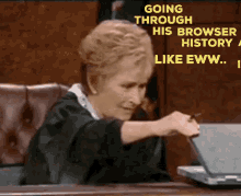 Judge Judy Eww GIF - Judge Judy Eww Snoop Sneak Browser GIFs