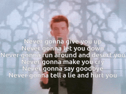 Rickroll Lyrics Gif Rickroll Lyrics 80s Descubre Comparte Gifs