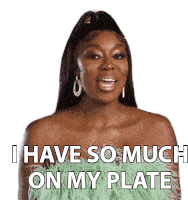 I Have So Much On My Plate Real Housewives Of Potomac Sticker - I Have So Much On My Plate Real Housewives Of Potomac I Have A Lot Of Problem Stickers
