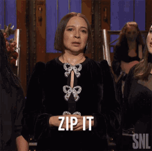 Zip It Saturday Night Live GIF - Zip It Saturday Night Live Zip Your Mouth GIFs