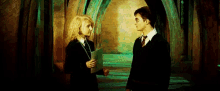 Harry Potter Luna Lovegood GIF - Harry Potter Luna Lovegood Hold Hands GIFs