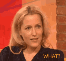 what gillian anderson oh really smile confused