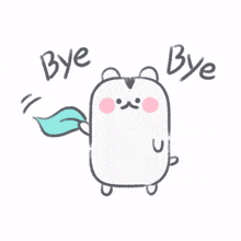 rabbit blushed cute bye bye good bye