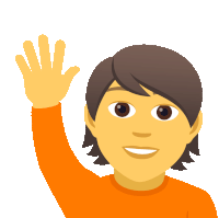 Person Raising Hand Joypixels Sticker - Person Raising Hand Joypixels Raise Your Hand Stickers