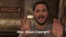 Tabletop - Formula D: Wil Wheaton Teaches Us About Copyright Laws GIF - Wil Wheaton Table Top Stop GIFs