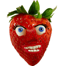 strawberry wink ok okay tounge out
