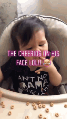 Baby Baby Eating GIF - Baby Baby Eating Cheerios GIFs