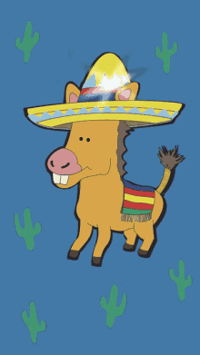 Happy Miniature Donkey With Lit Up Sombrero GIF - Happy Miniature Donkey With Lit Up Sombrero South Park Post Covid GIFs
