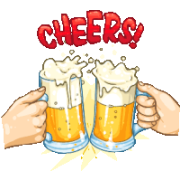 Cheers Beer Sticker - Cheers Beer Toast Stickers