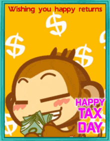 Tax Return Happy Tax Day GIF - Tax Return Happy Tax Day Monkey GIFs