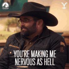 Youre Making Me Nervous As Hell Jake Ream GIF - Youre Making Me Nervous As Hell Jake Ream Yellowstone GIFs