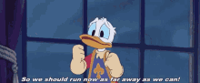 Mickey Donald Goofy The Three Musketeers Donald Duck GIF - Mickey Donald Goofy The Three Musketeers Donald Duck So We Should Run Now As Far Away As We Can GIFs