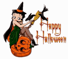 Happy Halloween Witch GIF - Happy Halloween Witch Betty Boop GIFs