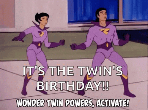 Funny Happy Birthday Twins Gif