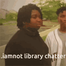 Iamnot Library Chatter GIF - Iamnot Library Chatter Library Chatter GIFs