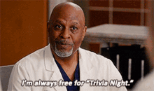 Greys Anatomy Richard Webber GIF - Greys Anatomy Richard Webber Im Always Free For Trivia Night GIFs
