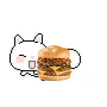 Cat Chases Cheeseburger GIF - Burger GIFs