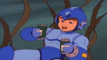 Mega Man Capcom GIF - Mega Man Capcom Drink GIFs