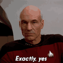 Exactly Yes Jean Luc Picard GIF - Exactly Yes Jean Luc Picard Patrick Stewart GIFs