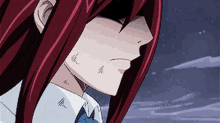 anime fairy tail erza scarlet angry annoyed
