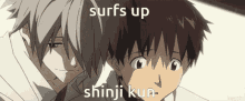 Shinji Ikari Kaworu Nagisa GIF - Shinji Ikari Kaworu Nagisa Surfs Up Shinji Kun GIFs